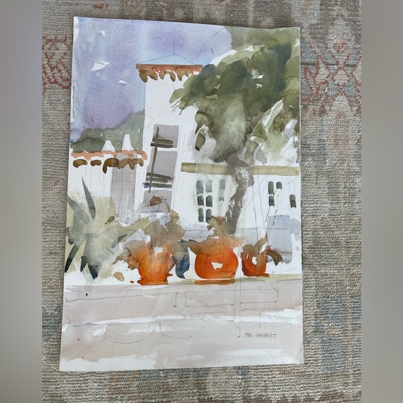 Signed Watercolor by Hal Lambert